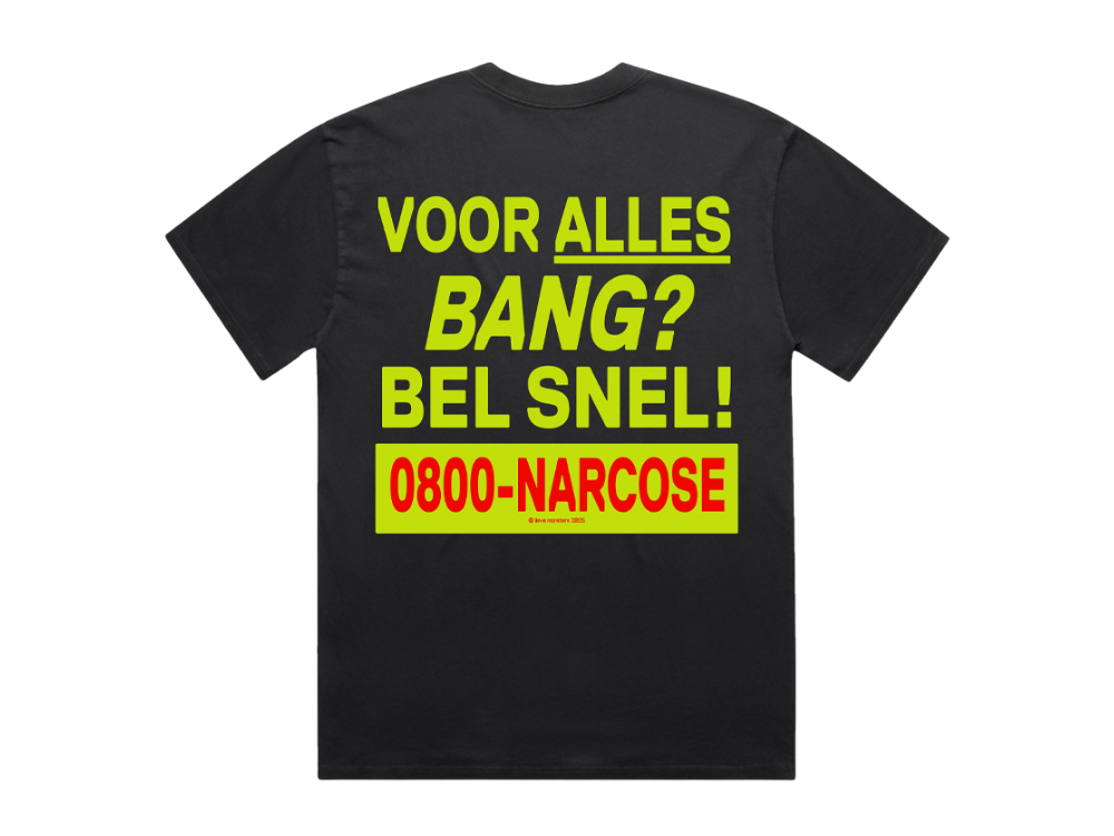 Voor Alles Bang T-shirt Faded Black