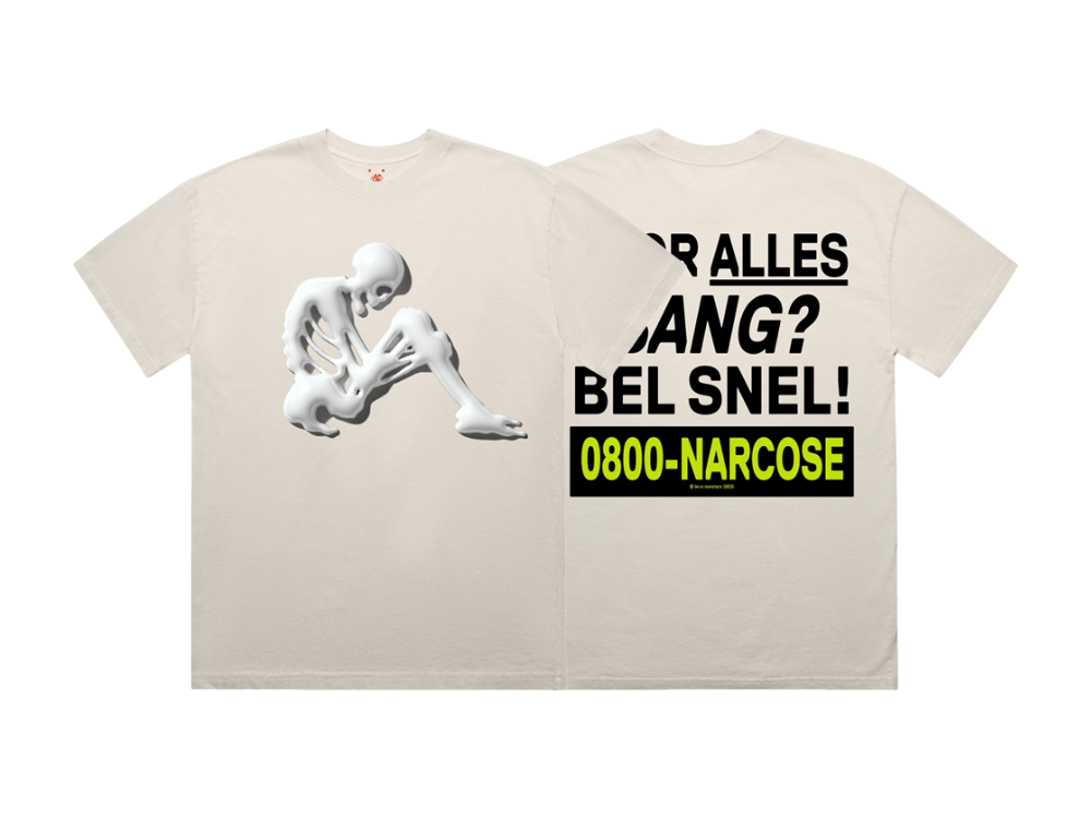 Voor Alles Bang T-shirt Faded Bone