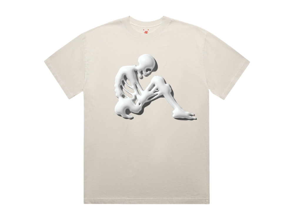 Voor Alles Bang T-shirt Faded Bone