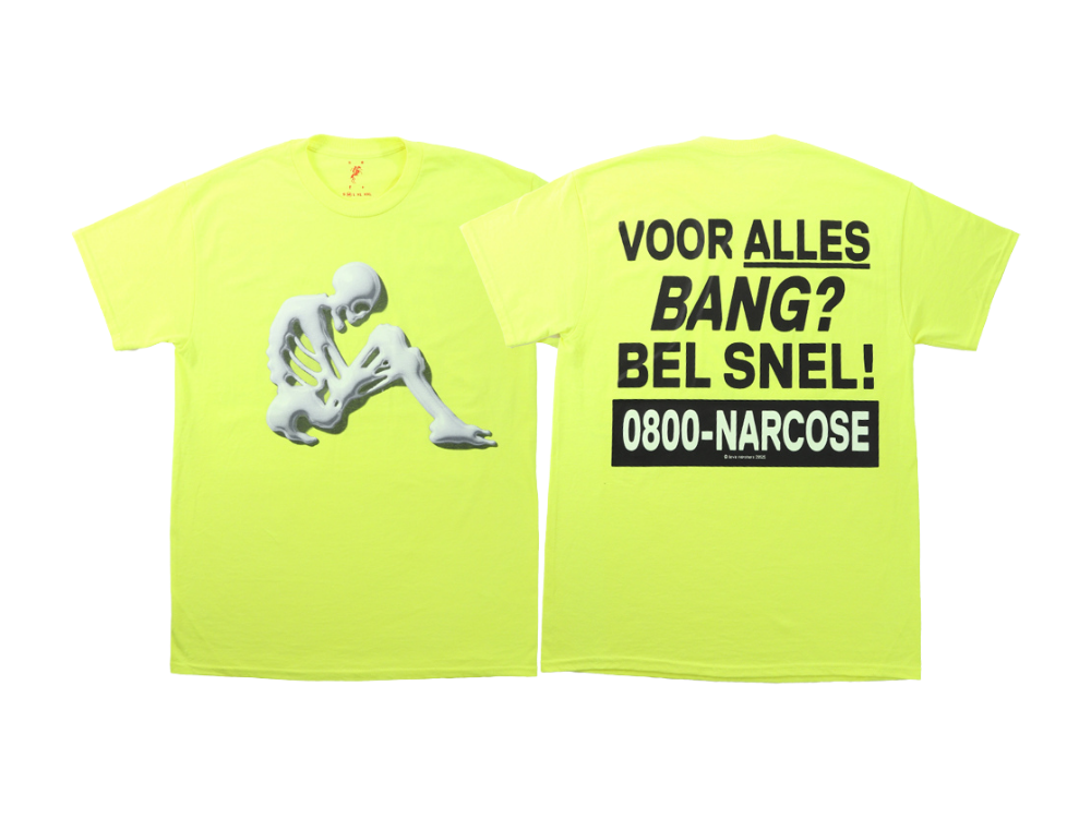 Voor Alles Bang T-shirt Safety Green