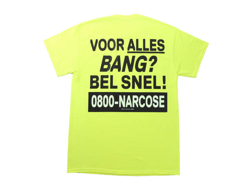 Voor Alles Bang T-shirt Safety Green