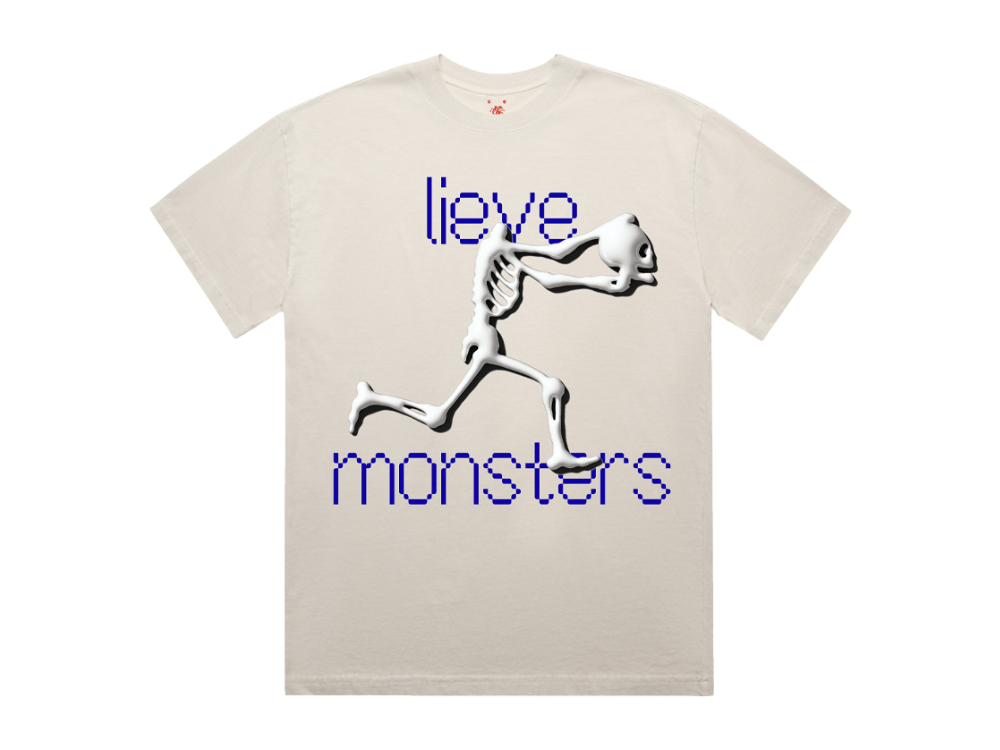 Lieve Monsters T-shirt Faded Bone